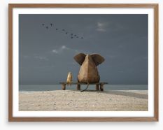 Together on the beach Framed Art Print 37592738