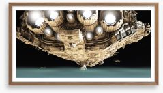Behind the battleship Framed Art Print 37700445