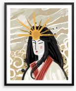 Shinto sun goddess Framed Art Print 379336710