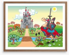 Knights and Dragons Framed Art Print 38083392