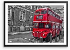 Retro red bus Framed Art Print 38220436