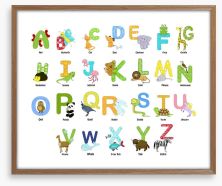 Animal alphabet Framed Art Print 38359941