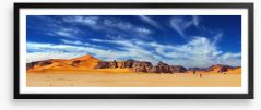 Sahara stroll panorama Framed Art Print 38415268