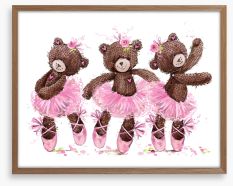 Ballet bear trio Framed Art Print 384859565