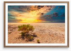 Salt lake sunset Framed Art Print 388543205