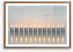 Twelve candles Framed Art Print 39096087