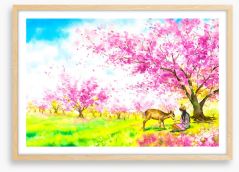 In the blossom field Framed Art Print 391786094