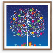 Midnight at the magic tree Framed Art Print 39440144