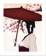 The young geisha Art Print 39482740