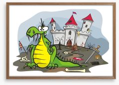 Knights and Dragons Framed Art Print 39621302