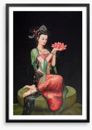 Holding the lotus II Framed Art Print 398696206