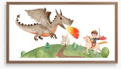 The dragon fight Framed Art Print 399579799