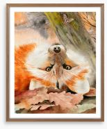 Foxy fall Framed Art Print 400195066