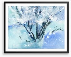The snow tree Framed Art Print 400425215