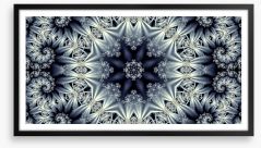 Midnight snowflake Framed Art Print 403401652