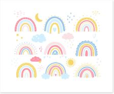 Rainbows Art Print 404931043