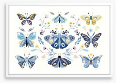 Butterfly blooms Framed Art Print 405795100