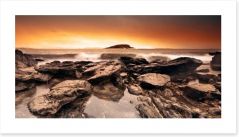 Adelaide sunset panoramic Art Print 40633347