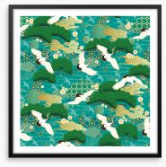 Ocean pines flight Framed Art Print 406437162