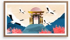 Torii gate flight Framed Art Print 407167884