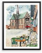 The cathedral cafe Framed Art Print 409428298
