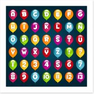 Alphabet and Numbers Art Print 40950634