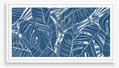 Banana leaf blues Framed Art Print 410095224