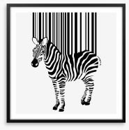 Barcode zebra Framed Art Print 41203787
