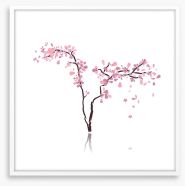 Sakura silhouette Framed Art Print 41237102