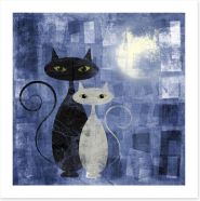 The moonlight cats Art Print 41519464