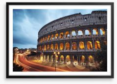 The Colosseum at dusk Framed Art Print 41743139
