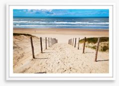 Way to the beach Framed Art Print 41832922