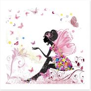 Flower fairy with butterflies Art Print 41865319