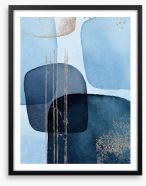 True blue Framed Art Print 419507524