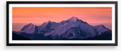 Mont Blanc sunset panorama Framed Art Print 42059926
