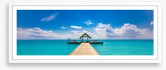 Paradise jetty panorama Framed Art Print 422019644
