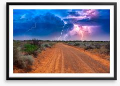 Where the lightning strikes Framed Art Print 422560853