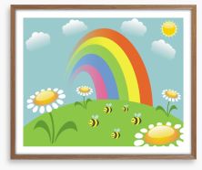Summer rainbow Framed Art Print 42297295