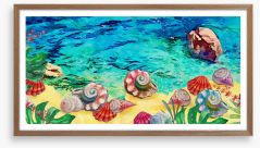 Seashell shores Framed Art Print 426762661