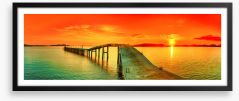 Sunset jetty panorama Framed Art Print 42726025