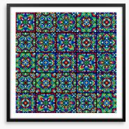 Primary panes party Framed Art Print 427276712