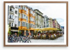 The bicycle bistro Framed Art Print 427610738