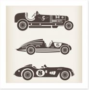 Vintage racing cars Art Print 42833994