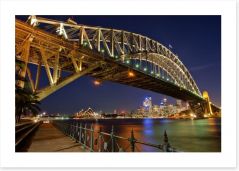 Sydney Harbour Bridge by night Art Print 42888899