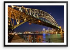 Sydney Harbour Bridge by night Framed Art Print 42888899