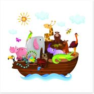 Noah's Ark with friends Art Print 42969826