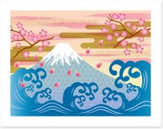 Mt. Fuji spring Art Print 43015252