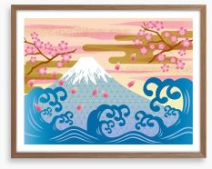 Mt. Fuji spring Framed Art Print 43015252