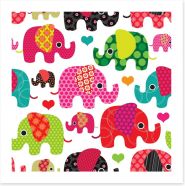 Elephants Art Print 43173226