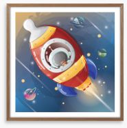 The rocket bear Framed Art Print 433480546